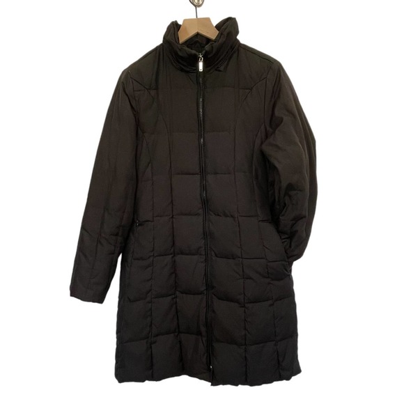 Michael Kors Jackets & Blazers - Michael Kors Size Med Black Down Packable Long Puffer Coat Zip Up Jacket #4062